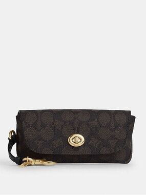 Coach Sunglass Case In Signature Canvas